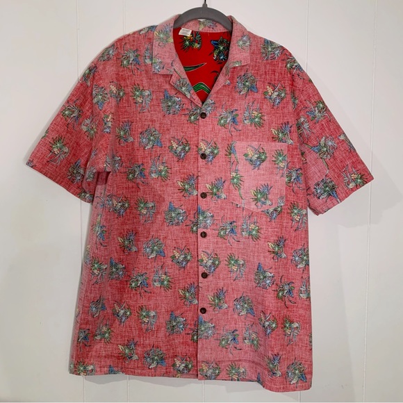 70'S Kennington short sleeve check shirt, box shirt, men's size L, vintage unclear white type Vintage Second Hand